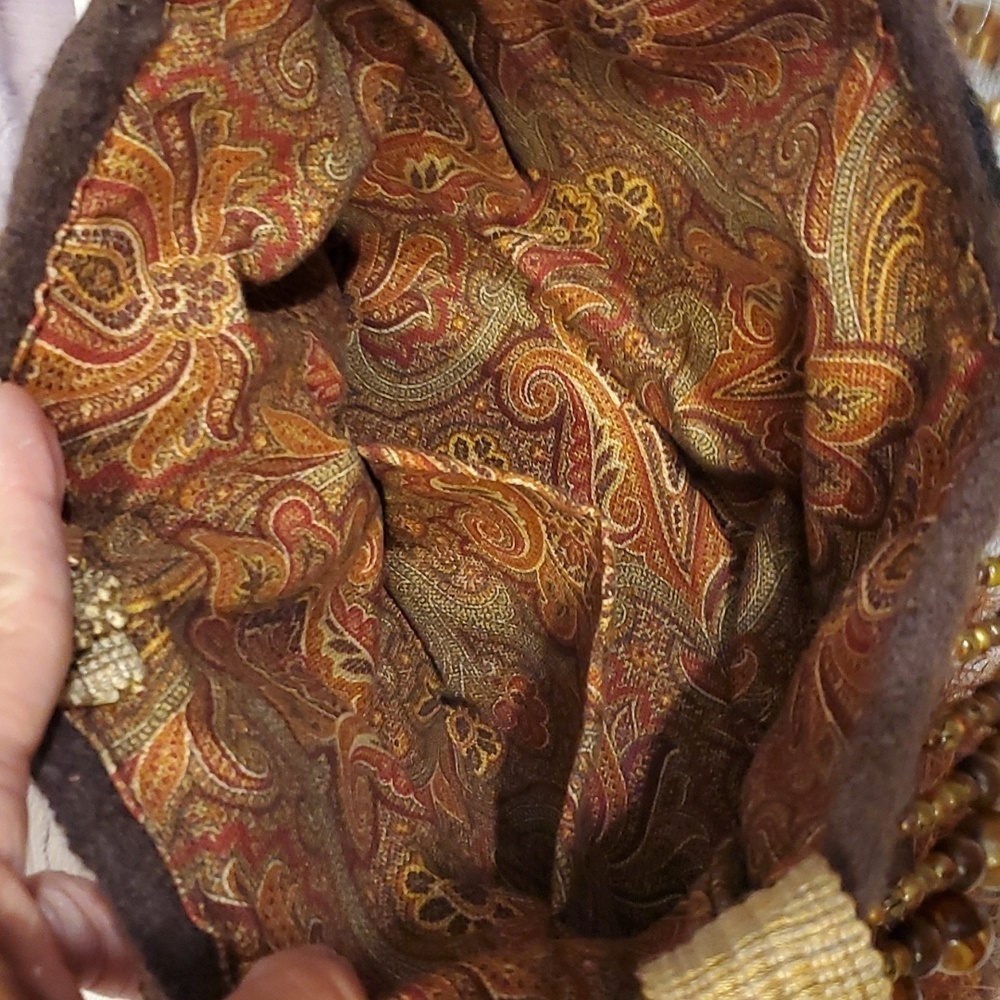 Boho Beaded, Fringed Shoulder Bag - Picture 4 of 5